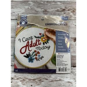 Floral Embroidery Cross Stitching Kit 6” Arts & Crafts Sewing Needlepoint